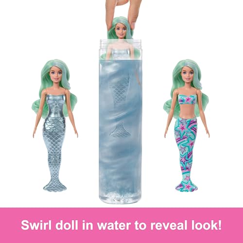 „Barbie Color Reveal Sea Mermaid Doll Doll“ asortimentas su 6 netikėtumais, įskaitant spalvų keitimo funkciją, HRK12 - Image 4