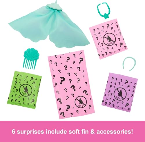 „Barbie Color Reveal Sea Mermaid Doll Doll“ asortimentas su 6 netikėtumais, įskaitant spalvų keitimo funkciją, HRK12 - Image 5