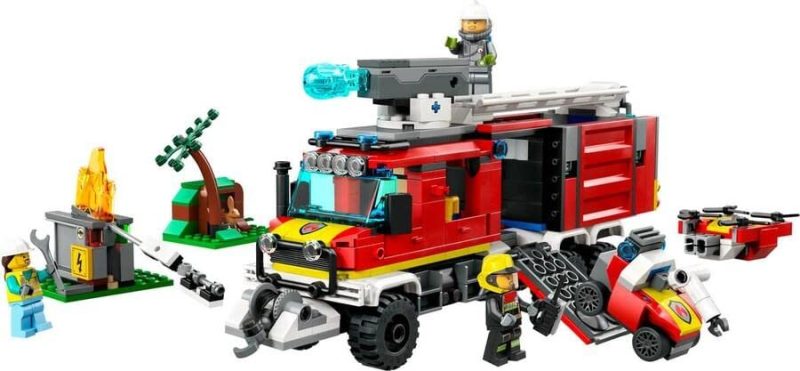 LEGO 60374 City visureigis gaisrinis automobilis, žaislinis gaisrinis automobilis, moderni greitosios pagalbos transporto priemonė su dronais, žaislai vaikams, berniukams ir mergaitėms nuo 6 metų - Image 5