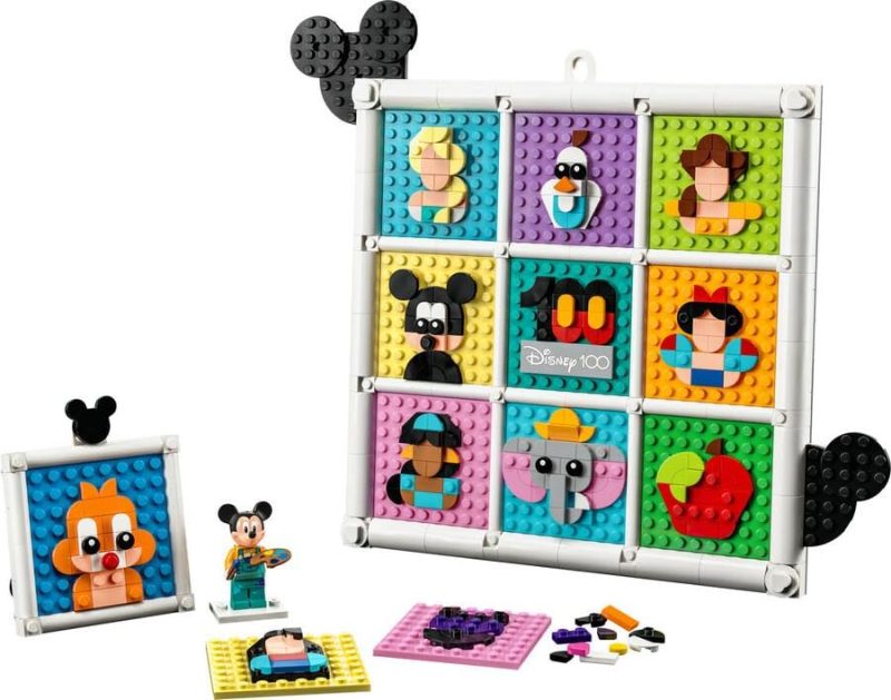 LEGO Disney 100 metų legendinės Disney animacijos, kūrybingas žaislas, sienų dekoravimas su Disney personažais, 72 konstruojami personažai ir peliuko Mikio minifigūrėlė, mergaitėms ir berniukams, 43221 - Image 5