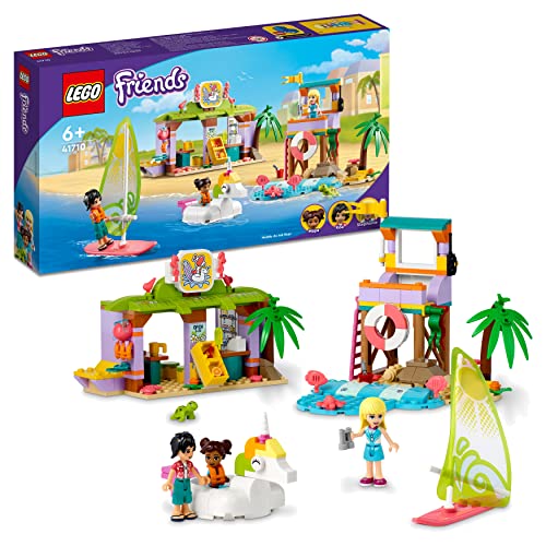 LEGO Friends Surf Beach 41710 statybinis rinkinys. Dovana kūrybingiems vaikams nuo 6 metų, mėgstantiems žaisti paplūdimyje (288 prekės)