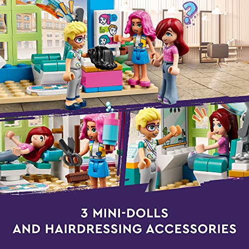 LEGO Friends žaislas 41743 Kirpyklos konstravimo žaislas su kašmyru ir Olly mini lėlėmis, Creative SPA žaislas su priedais, pramogos berniukams, mergaitėms ir vaikams nuo 6 metų amžiaus - Image 4