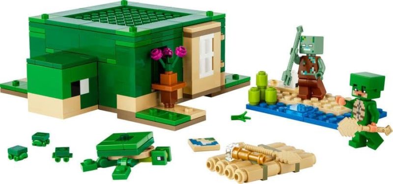 LEGO Minecraft vėžlys paplūdimio namas, statybiniai žaislai, šaunus statybinių blokelių rinkinys vaikams, berniukams ir mergaitėms, augintinio priežiūros žaidimas, dovana aštuonmečiui ir žaidėjui 21254 - Image 5