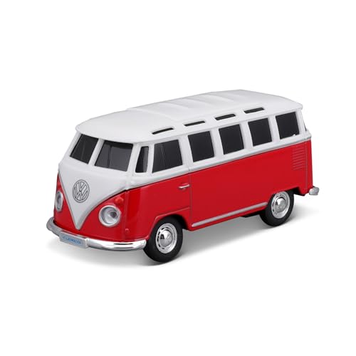 Maisto Tech R/C Power Racer Volkswagen T1 Samba: nuotoliniu būdu valdoma transporto priemonė su programėlės valdymu ir baterija, nuo 6 metų, raudona (582650-3)