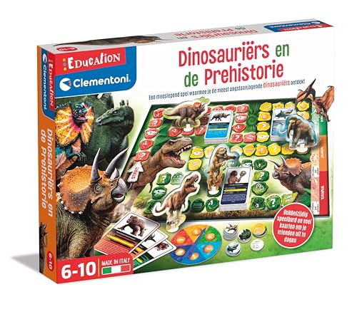 Clementoni Įspūdingas viktorinos stalo žaidimas su dinozaurais vaikams, pagamintas Italijoje, daugiaspalvis - 56202