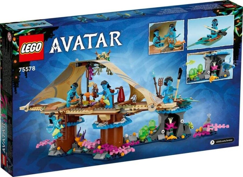 LEGO 75578 Avataras Metkayina rifų namas, Vandens būtybių filmo konstravimo žaislas, Pandoros minifigūrėlės Neytiri ir Tonovari, vaikų žaidimų rinkinys - Image 5