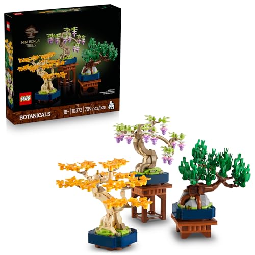 LEGO Botanicals Mini Bonsai Trees Building Set – Artificial Bonsai Tree Building Blocks for Adults, Ages 18+ – Gift for Birthdays for Him – DIY Home and Office Decor for Men and Women – 10373